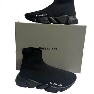 Balenciaga Speed Trainer Mid Black Size 9 Shoe